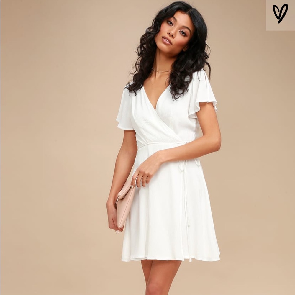 Lulu’s White Wrap Dress